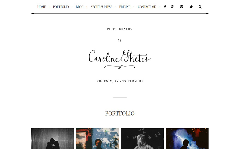 Best Photography Websites // Caroline Ghetes