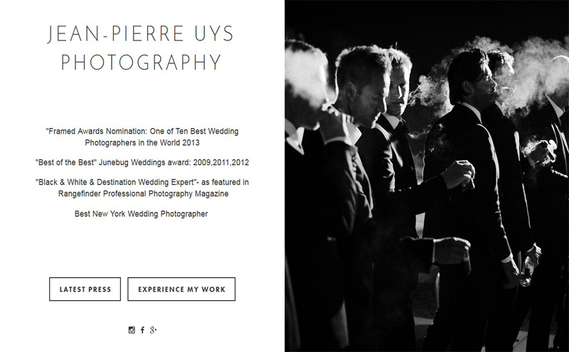 Best Photography Websites // Jean - Pierre Uys Photography